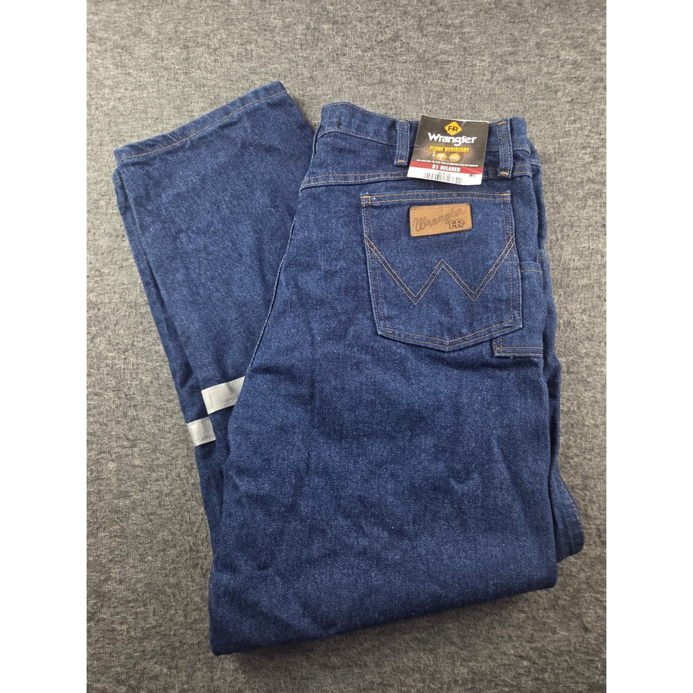 Wrangler Jeans Men 40x30 Blue FR Flame Resistant 31 Relaxed 10FR31MWZ cat 2 2112